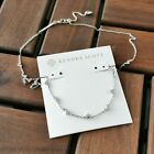 Kendra Scott Haven Heart Silver Strand Necklace White Crystal