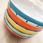 Le Creuset Deep Plate Round Dish 20cm Set Of 5 Rainbow Collection Stoneware Nib