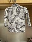 Adidas Boys Size 7 Gray white Camo Track Jacket Full Zip Pockets