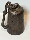 Vintage 12 Lb Cast Iron Hanging Scale Pea Weight Primitive Farm Tobacco Cotton