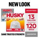 13 Gallon Tall Kitchen Trash Bags Drawstring Heavy Duty 120 Count Garbage Bags