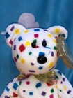 1999 Ty Beanie Baby Ty 2k The Bear Confetti White Toy Mint With Tags