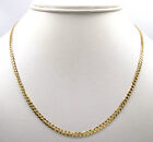 18k Solid Gold Cuban Link Chain Necklace Men Women 2 5mm 16 