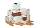 Pick Quantity  1-500 4x4x4  White Corrugated Mailer Small Folding Box Light Ship