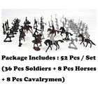 52x Medieval Soldiers Military Figures Roman Gladiator Knight Action Figure Toys