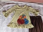 Emily Rose Girls 2 Piece Fall Outfit Size 5 Glitter Pumpkin Patch Thanksgiving
