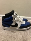 Nike Court Vision High Top Blue White Black Lace Up Men s Athletic Sneakers