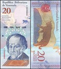 Venezuela 20 Bolivar Soberano  2018  P-104a  Unc X 100 Pcs Bundle Pack
