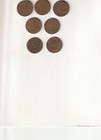 7 X Vintage Arizona 1 Mill Sales Tax Tokens Bronze