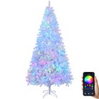 Christmas Tree 8ft White Snow 1500 Branches W  Lights Holiday Xmas Decoration Us