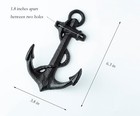 3 Pcs Cast Iron Anchor 6 1 3   Decorative Wall Hooks Vintage Coat Towel Antique