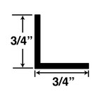 Outwater 3 4  X 3 4  X 1 16  Thick Clear Plastic Leg Angle Moulding-size Options