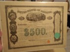 Rare Piece Original 1866 Mexico Santa Ana Bond W Autograph Bond  1375