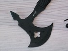 11  Tactical Axe Stealth Black Mtech Full Tang 3 5mm Thick Nylon Sheath Sharp