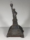 Early Statue Of Liberty Metal Souvenir Building Statue  Battery Lamp  Bartholdi