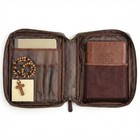 Genuine Leather Bible Cover Zipper Large Case Carrying Bag Book Organizer