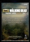 2016 Cryptozoic Walking Dead Season 4 Part 1 Character Bio  c03 Carl Grimes