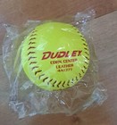 Dudley Yellow Leather Softball 4a-137y Sb-12lrf Asa Lot Of 12ea