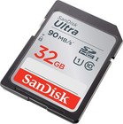 Sandisk 32gb Ultra Sdhc Uhs-i Memory Card 90mbs  C10  U1  Full Hd Sd Card Camera