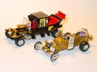 Munsters Koach   Dragula Set Collectible Diorama Family   Coffin Car Gold black