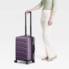 Hardside Carry On Spinner Suitcase Purple - Open Story