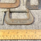 Vintage C Clamp Lot 5 Pc Adjustable Includes 1 Craftsman Usa