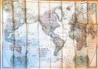 1922 National Geographic The World Map - December 1922 Supplement Antique