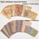 168 Sheets Scrapbook Paper And Embossed Textured Paper Assorted Set Multi-use