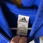 Adidas Youth Hoodie Blue Size 14 16 Big Logo Pullover Sweatshirt Kangaroo Pocket