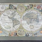 Historic Hammond Map Reproduction Poster New And Accurate Map Of The World