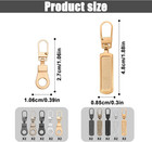 20pcs Zipper Pull Replacement  2 Styles Fix Zip Puller Detachable Zipper Slider