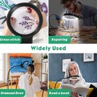 10x 30x Floor Magnifying Glass With Light And Stand 36 Led Flexible Gooseneck   