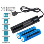 2pcs Rechargeable 3 7v 3000mah Li-ion Battery Multipurpose Batteries   Charger