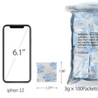 100pcs 3 Gram Silica Gel Packs Desiccant Packets For Storage Moisture Food Safe