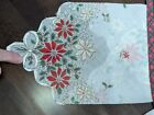 99  Long  christmas  Banner garland Handmade W vtg Handkerchiefs X Xmas Decor