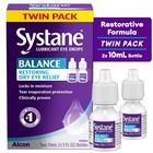 Systane Balance Lubricant Eye Drops  Restorative Formula  Twin Pack  0 33 Fl    
