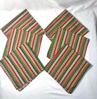 Vtg  Handmade Christmas Poinsettias  Cotton Cloth Napkins Set Of 6 16    X 16   