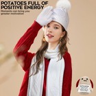 Winter Scarf Gloves And Hat Set For Women  Beanie Hat Long Scarf Touchscreen