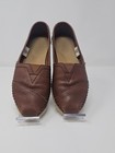 Authentic Toms Classic  Rope Cognac Full Grain Leather Women Slipper Us Size 5 5