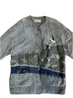 Traditional Leather Jacket Dino   z Gray Ducks Leather Comfortable Soft Size 42 Traditional Velour