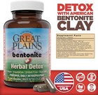 Bentonite Clay Plus Herbal Detox  100 Veg Capsules - Food Grade Clay From The Gr