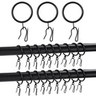 100 Metal Curtain Rings With Eyelets - 1 65 Inch Drapery Hooks For Windows  Door
