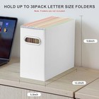  File Organizer  2 Packs Small Storage Box  Letter Size - 2 Packs White