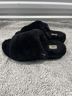 Ugg Women Fluff Yeah Slide Black Sandals Us 10 Australian Sheep Wool Slippers