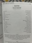 Ragtime Off-broadway Playbill Cast Signed Nyc Center