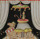 Needlepoint Handpainted Colors Of Praise Monkey On Camel An158 14x14