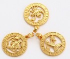 Constellation Zodiac Sign 12 Horoscope Astrology  24k Gold Plated Pendant 
