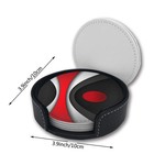 Black In Modern Abstract Red Drinks Coasters With Holder  Suitable For Kinds Of