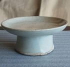 Korean Joseon Dynasty White Porcelain Ritual Vessel Elevated Cup Antique Art