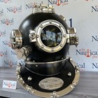 Black   Nickel Finish Diver Helmet  Full Size Mark V Diving Helmet  Navy Diver s